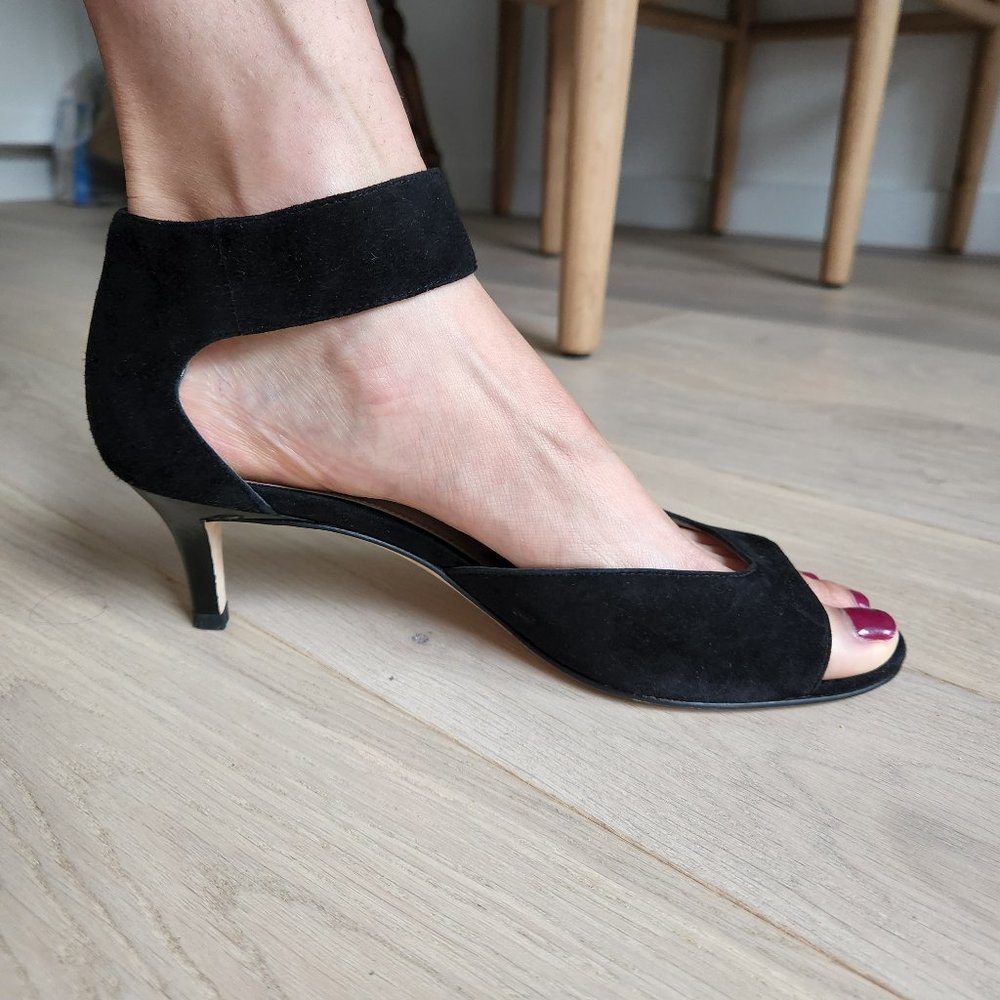 Pelle Moda leather ankle strap shoe heel 8.5 made in Italy